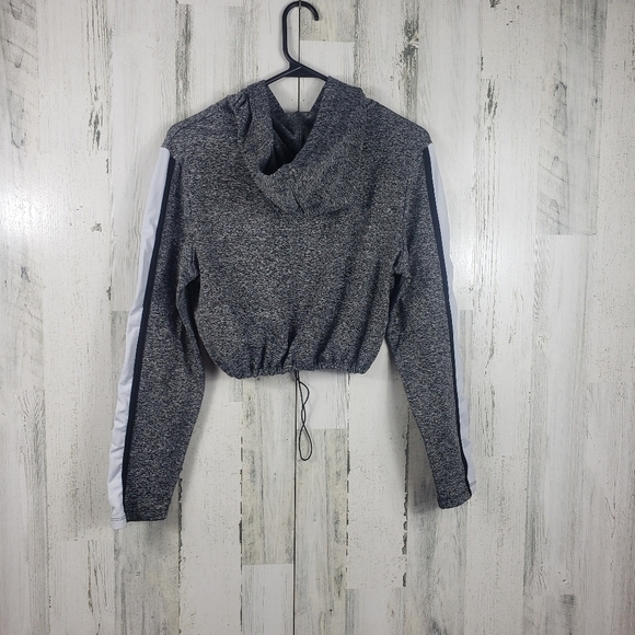 love ari gray speckle cropped sweater juniors size XL - Picture 4 of 11